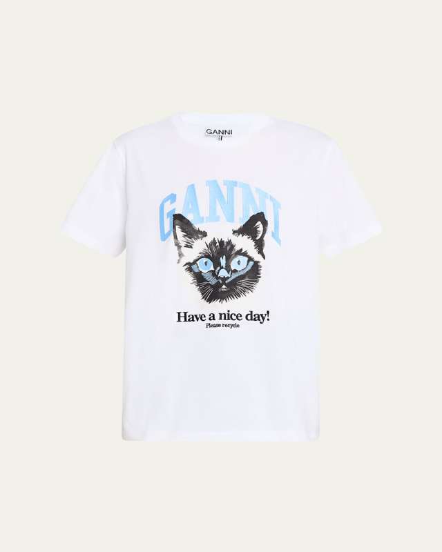 Basic Jersey Cat Relaxed T-Shirt
